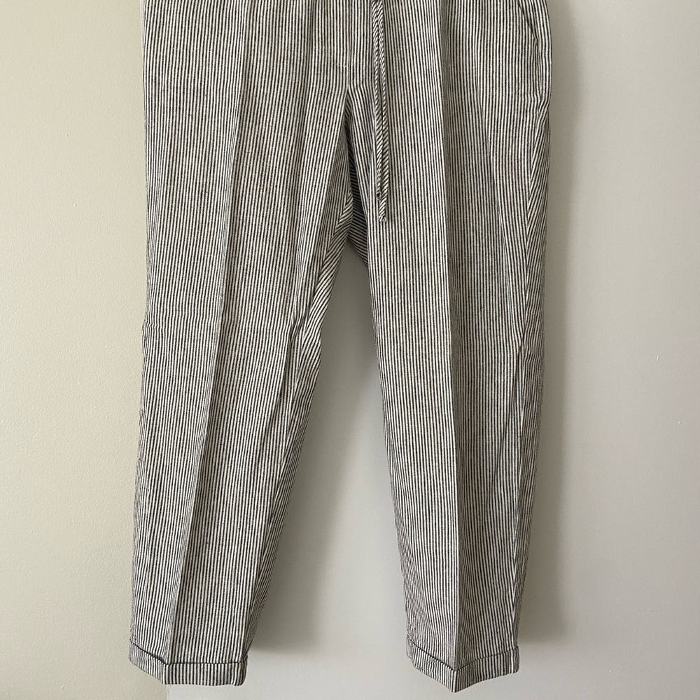 J. Crew | Navy and white striped linen pants | NWT
